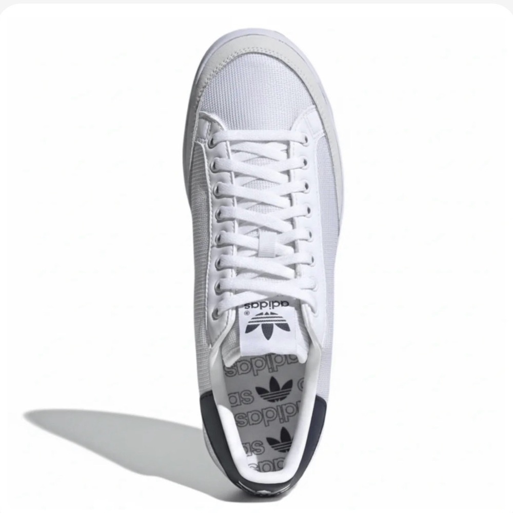 Men’s Adidas Rod Laver White and Blue Sneakers - Picture 5 of 14